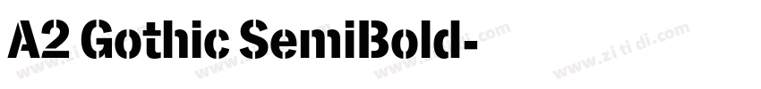 A2 Gothic SemiBold字体转换